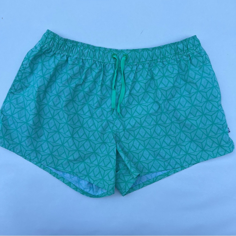 Womens Lauren James green white geometric shorts‎ size large